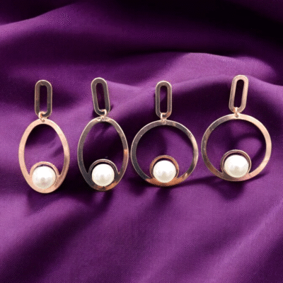 CASUAL HANGING EARRINGS WITH PEARL