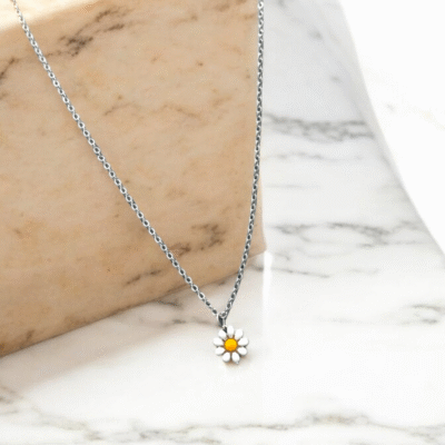 ROSEGOLD FLOWER PENDANT CHAIN MINIMUM 12PC