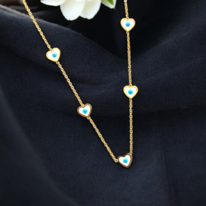 UNIQUE ANTI TARNISH CHAIN WITH EYE HEART DESIGN