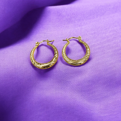 GOLDEN SMALL ANTI TARNISH HOOPS