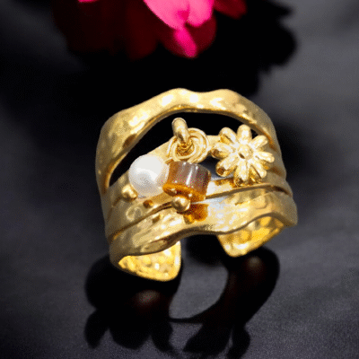 GOLD PLATED ANTITARNISH ADJUSTABLE RINGS