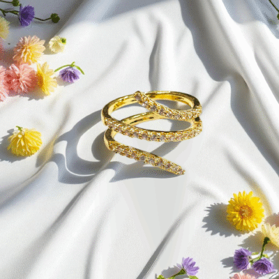 Unique cz trending anti tarnish rings