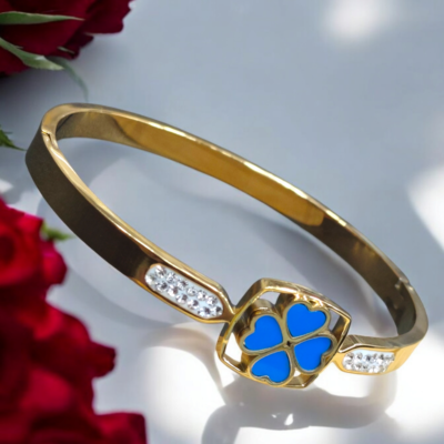 GOLD PLATED  CZ ACCENTS ANTI TARNISH KADA BRACELETS ATK111