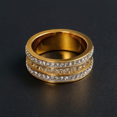 GOLD PLATED ANTI TARNISH RINGS DESIGN NO ATR285