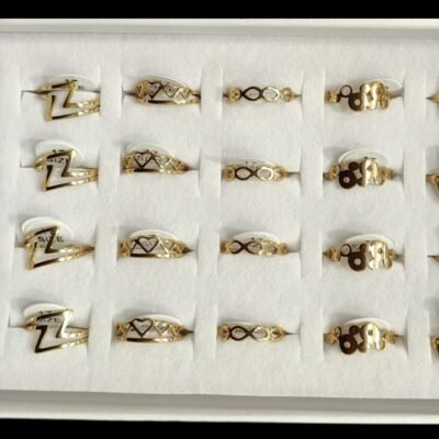 Gold plated anti tarnish ring box VB3084