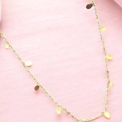 Glimmering Leaves Anti Tarnish-Proof Dangle Chain ATC663