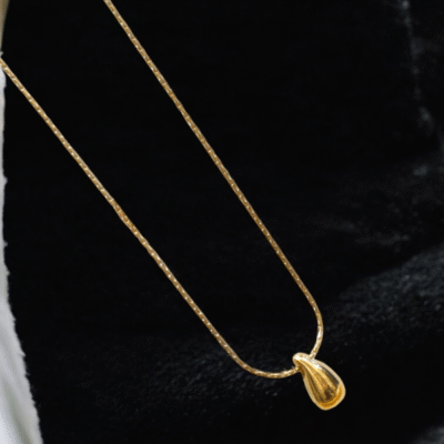 18K Gold Plated Anti-Tarnish Teardrop Pendant Necklace | Everyday Wear