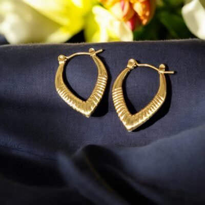 Gold Plated Anti-Tarnish Hoops Earring Design No. ATE438