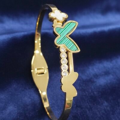 Timeless Luck: Designer Style Clover & Butterfly Kada