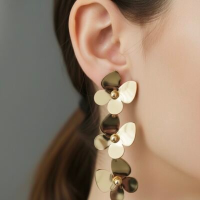 Bridal Shower/Bridesmaid Anti-Tarnish Floral Cascade Earrings