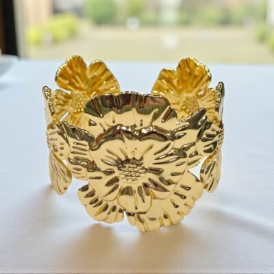 TRENDING  FLOWER OPENABLE HALF CUFF KADA DESIGN NO ATK684