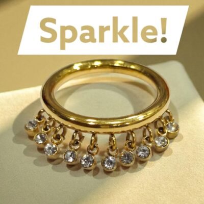 GOLD PLATED ANTI TARNISH CZ  RINGS