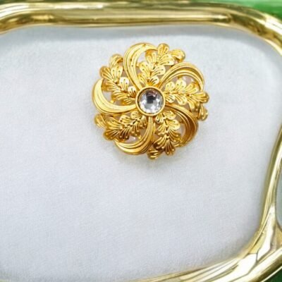 GOLDEN  KUNDAN QUEEN RINGS KDR7