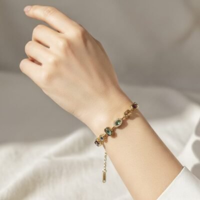 ANTI TARNISH COLOUR DIAMOND BRACELETS ATB226