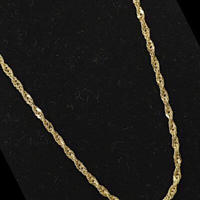Golden plain  anti tarnish chain atc312