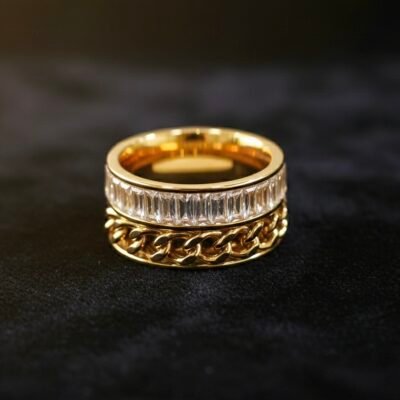 GOLD PLATED ANTI TARNISH SIZEABLE RING DESIGN NO ATR124