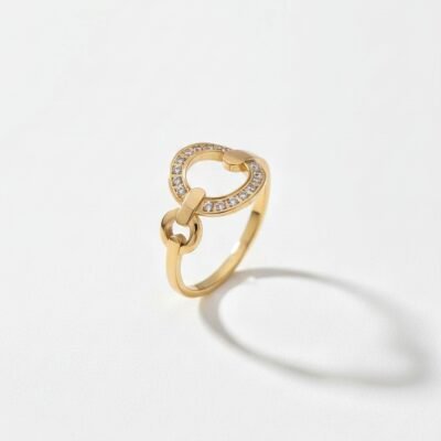 GOLD PLATED ANTI TARNISH SIZEABLE RING DESIGN NO ATR509