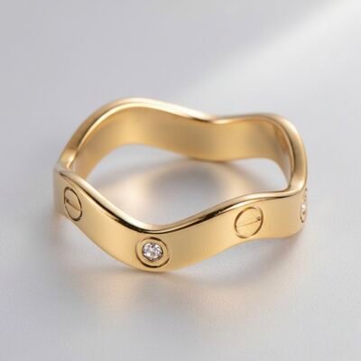 GOLD PLATED ANTI TARNISH SIZEABLE RING DESIGN NO ATR521