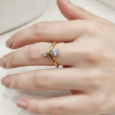 GOLD PLATED ANTI TARNISH SIZEABLE RING DESIGN NO ATR535