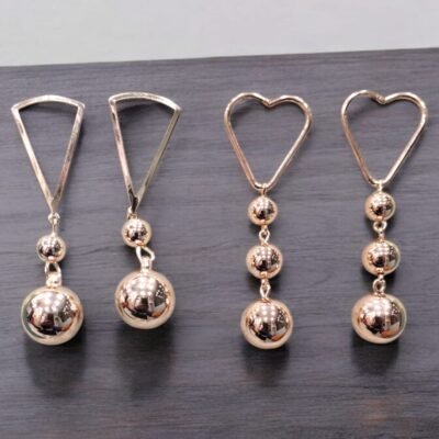 Western  rosegold two different mix earring