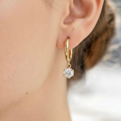 GOLDEN ANTI TARNISH EARRING ATE500