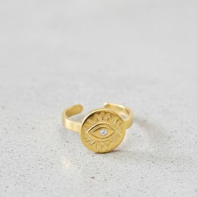 GOLD PLATED ANTI TARNISH ADJUSTABLE RING DESIGN NO ATR547