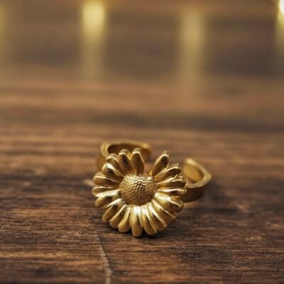 GOLD PLATED ANTI TARNISH ADJUSTABLE RING DESIGN NO ATR551