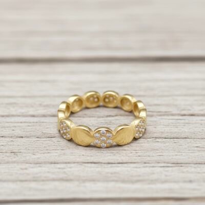 GOLD PLATED ANTI TARNISH SIZEABLE RING DESIGN NO ATR559