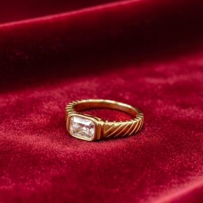 GOLD PLATED ANTI TARNISH SIZEABLE RING DESIGN  NO ATR565