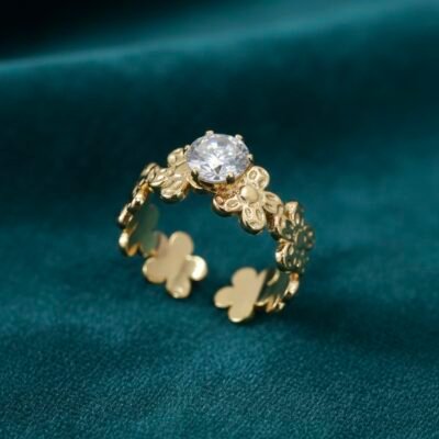 GOLD PLATED ANTI TARNISH SIZEABLE RING DESIGN  NO ATR577