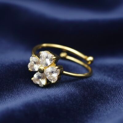 GOLD PLATED ANTI TARNISH ADJUSTABLE RING DESIGN  NO ATR579
