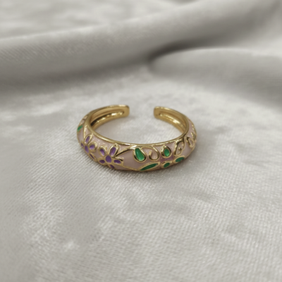 GOLD PLATED ANTI TARNISH ADJUSTABLE RING DESIGN  NO ATR596