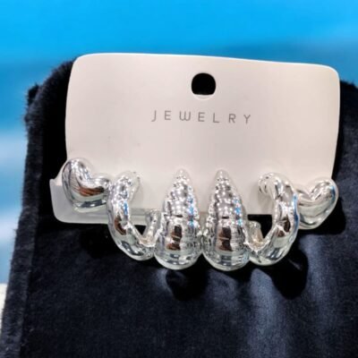 silver 3 pair combo earrings