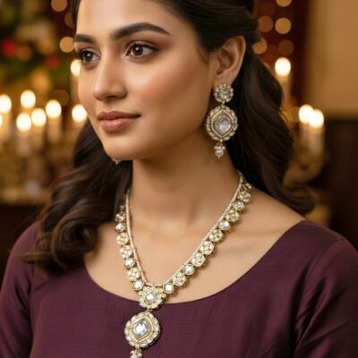 PREMIMU LONG KUNDAN NECKLACESET LONGSET4