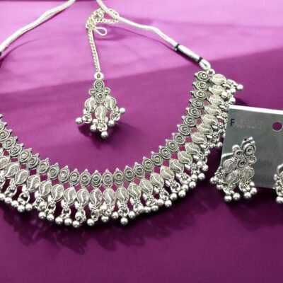 GERMAN SILVER SET WITH TRENDING DESIGN OXCSET10