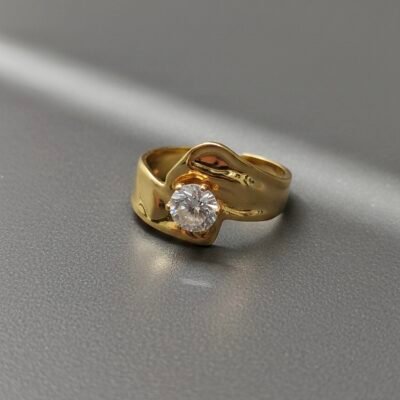 GOLD PLATED ANTI TARNISH SIZEABLE RING DESIGN  NO ATR569