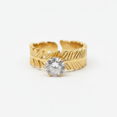 GOLD PLATED ANTI TARNISH SIZEABLE RING DESIGN  NO ATR574