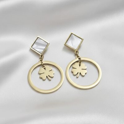 Premium long drop antitarnish earrings ATE736