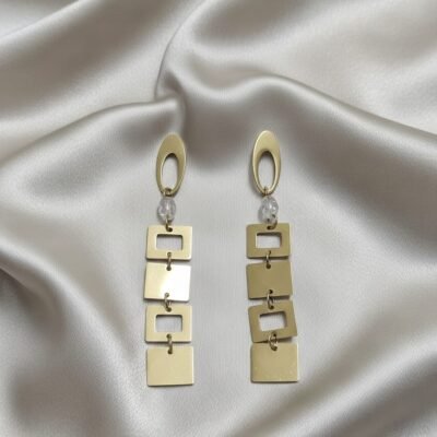 Premium long drop antitarnish earrings ATE738