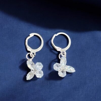 SILVER diamond studs DSTUD9