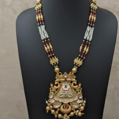 PREMIMU LONG KUNDAN NECKLACESET LTN3
