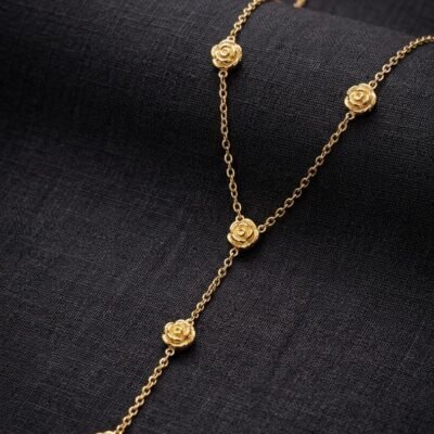 gold plated  antitarnish stainless steel chain ATC1185CHAIN