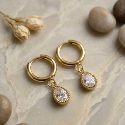 GOLDEN ANTITARNISH  EARRINGS ATE885