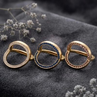 3 IN 1 FLIP RING GOLD PLATED ANTI TARNISH RINGS DESIGN NO ATR736RING