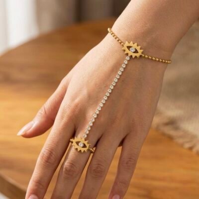 Gold Plated  antitarnish SSHANDCHAIN-65