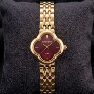 GOLD PLATED ANTITARNISH  WATCH SSWATCH96MAROON