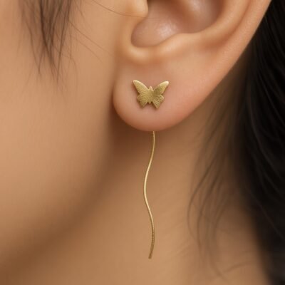 GOLDEN ANTITARNISH  EARRINGS ATE1088