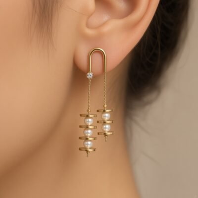 GOLDEN ANTITARNISH  EARRINGS ATE1091