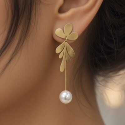 GOLDEN ANTITARNISH  EARRINGS ATE1094