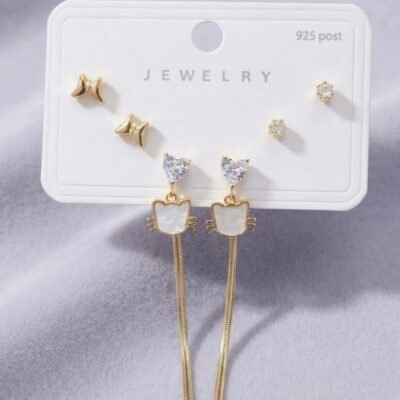 GOLD PLATED ANTITARNISH  EARRING ATECOMBO86